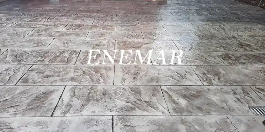Pavimento de hormigón estampado en Estremera