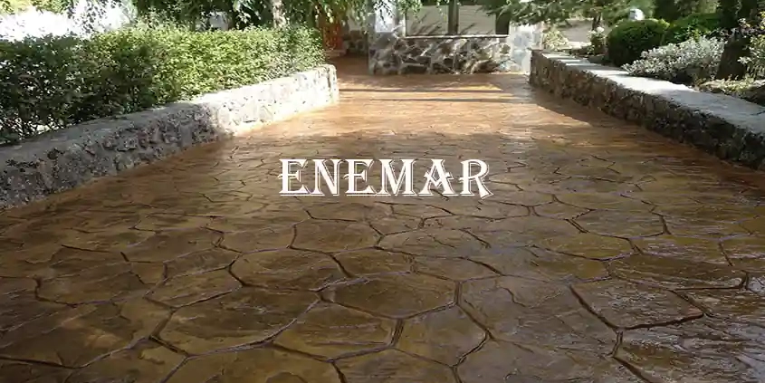 Pavimento de hormigón impreso en Fuentidueña de Tajo.