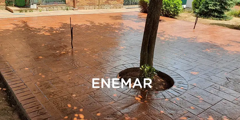 Obra de hormigón impreso en Galapagar