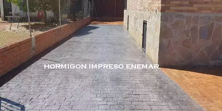 Obra hormigón impreso en Griñón