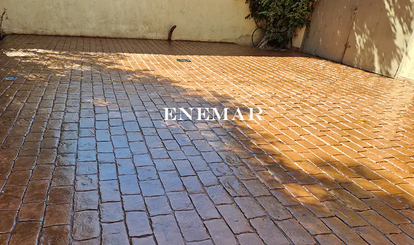 Obra de hormigón impreso en Galapagar