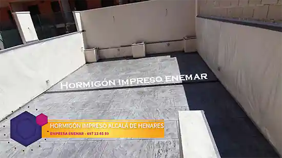 Obra de hormigón impreso Alcalá de Henares