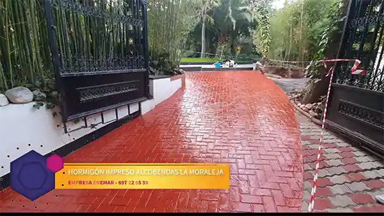 Obra de hormigón impreso Alcobendas