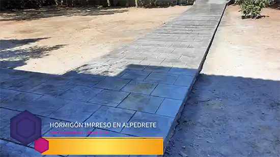Obra de hormigón impreso Alpedrete