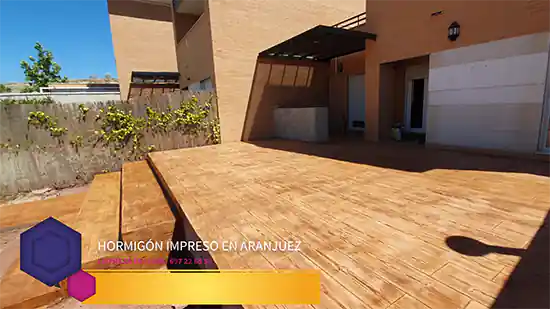 Obra de hormigón impreso Aranjuez