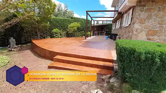 Obra de hormigón impreso Becerril de la Sierra