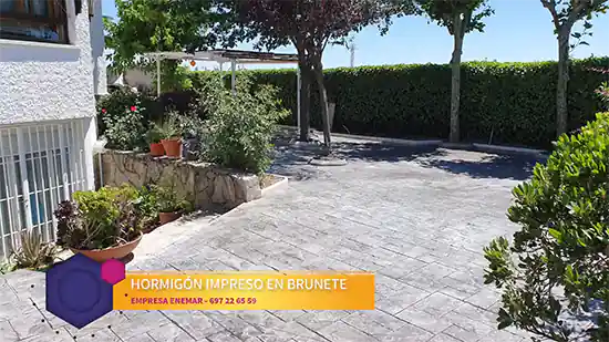 Obra de hormigón impreso Brunete