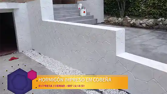 Obra de hormigón impreso Cobeña