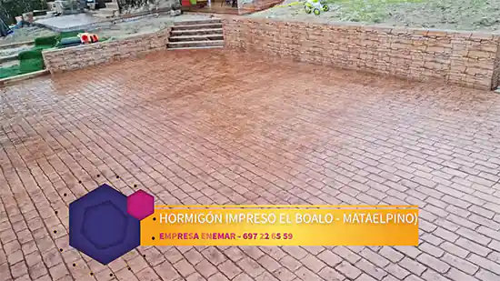 Obra de hormigón impreso El Boalo