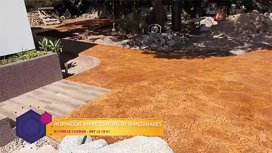 Obra de hormigón impreso Hoyo de Manzanares