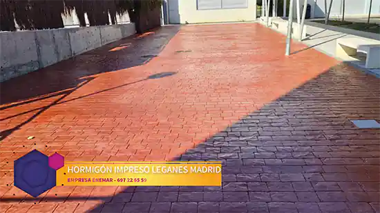 Obra de hormigón impreso Leganes