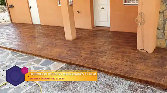 Obra de hormigón impreso Manzanares el Real