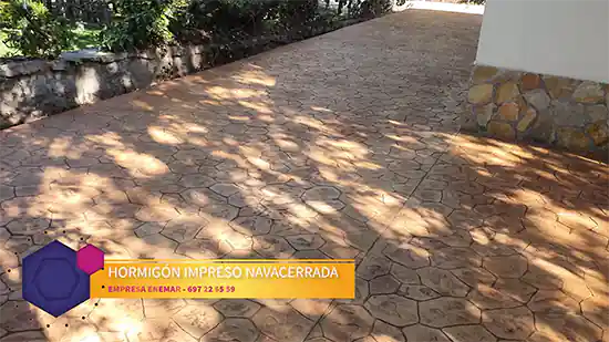 Obra de hormigón impreso Navacerrada