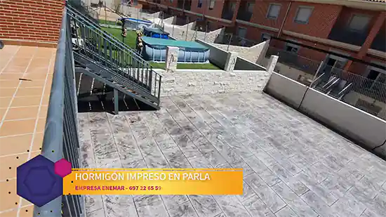 Obra de hormigón impreso Parla