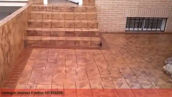 Obra de hormigón impreso Pinto