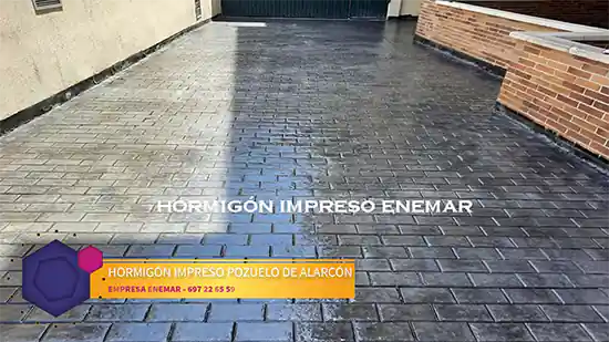 Obra de hormigón impreso Pozuelo de Alarcón