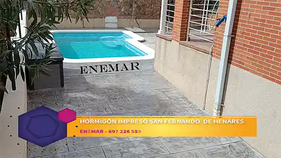 Obra de hormigón impreso San Fernando de Henares