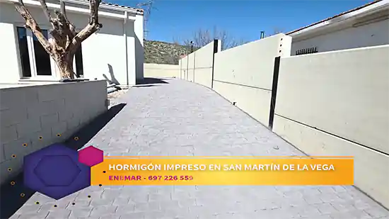 Obra de hormigón impreso San Martín de la Vega