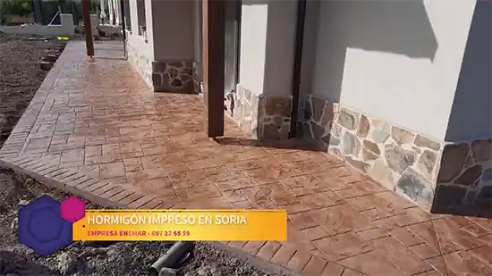 Obra de hormigón impreso Soria