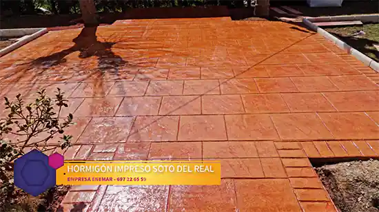 Obra de hormigón impreso Soto del Real
