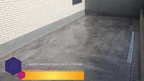 Obra de hormigón impreso Torrejón de la Calzada
