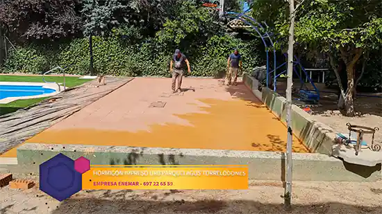 Obra de hormigón impreso Torrelodones