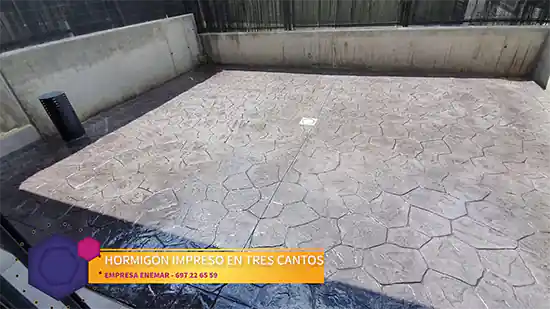 Obra de hormigón impreso Tres Cantos