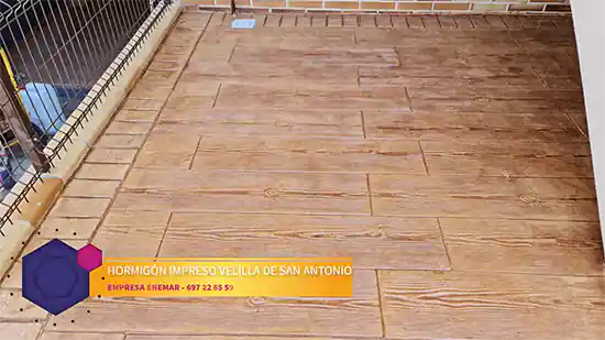Obra de hormigón impreso Velilla de San Antonio