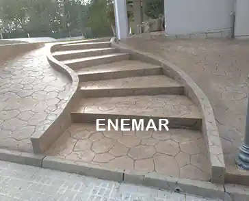 Pavimento hormigón impreso acabado imitación piedra